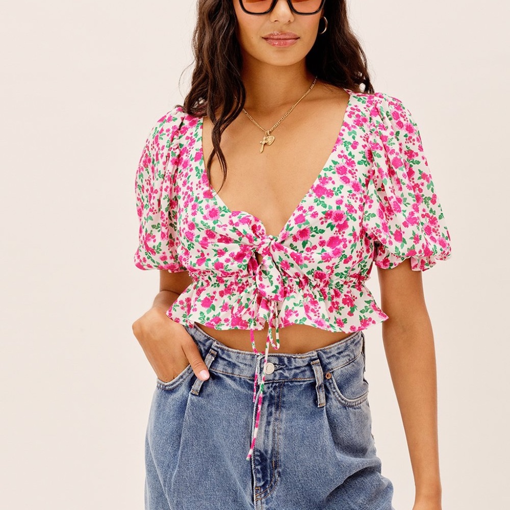 For Lovers & Lemons Petal Blouse Size Small